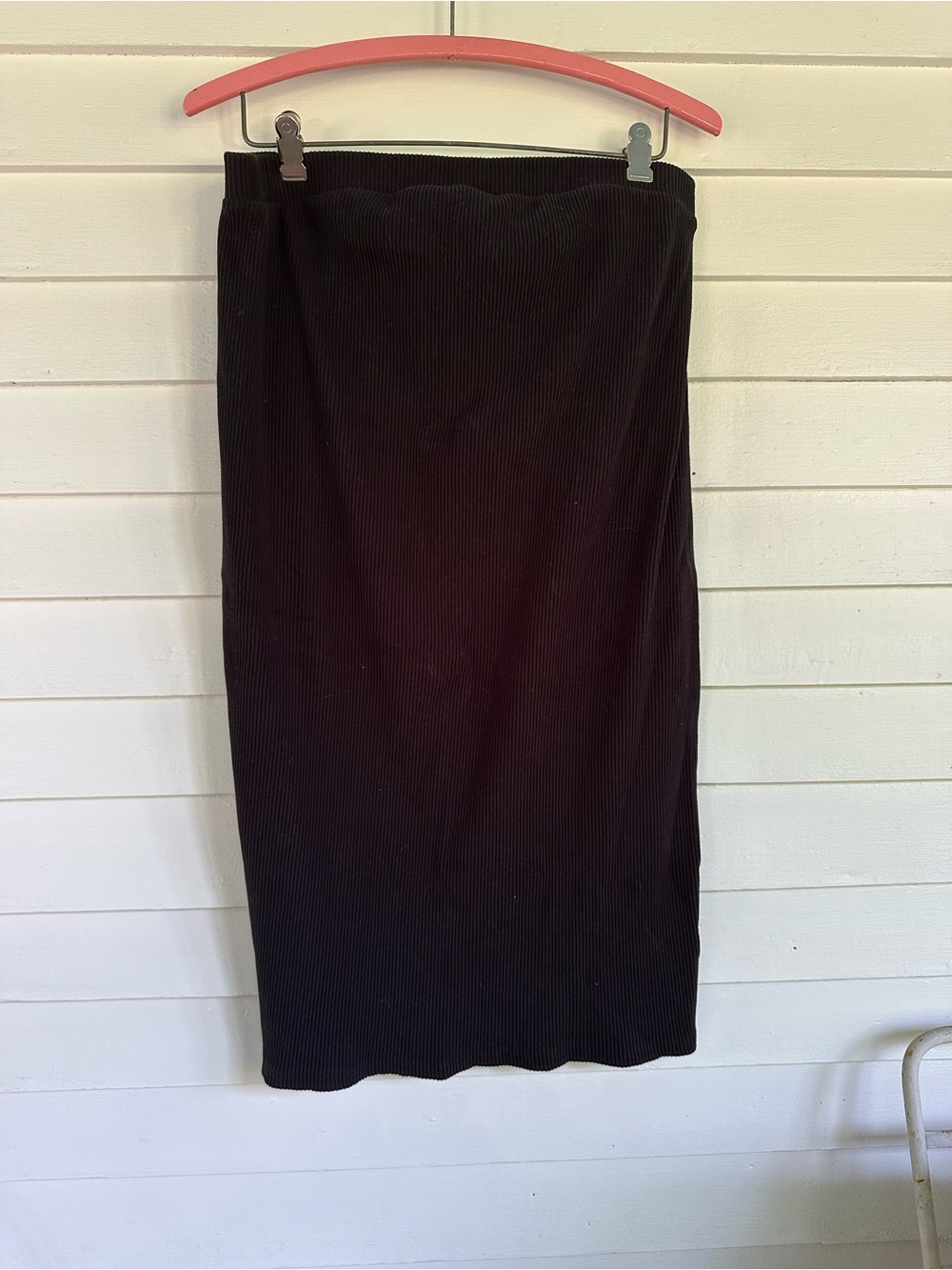Maternity Black Ribbed Pencil Skirt - Women's